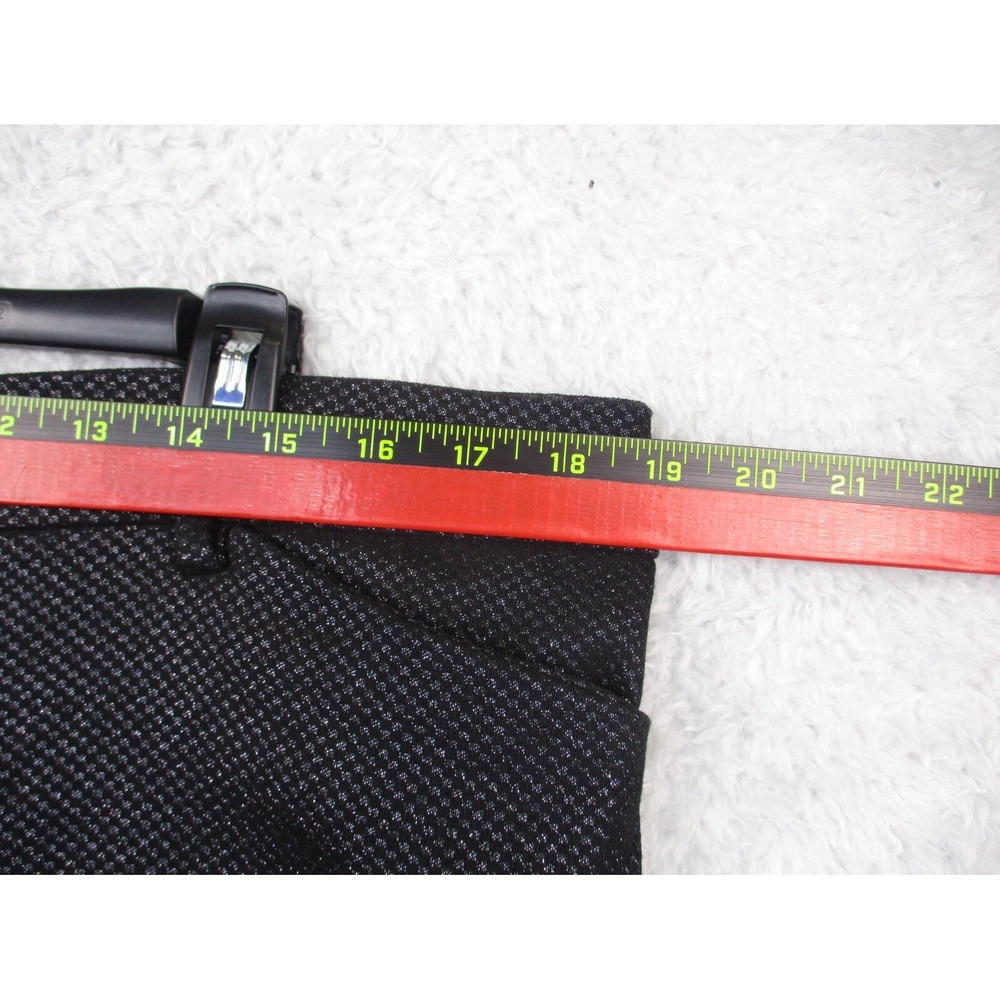 Liz Claiborne Women's Pants Size 12 Black Sparkle Textured Ankle Slim Tapered St - Picture 2 of 6